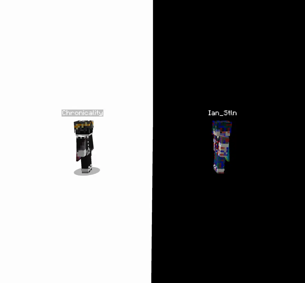 Player in white room vs player in black room