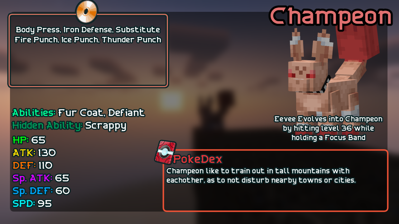 Champeon's Description Card