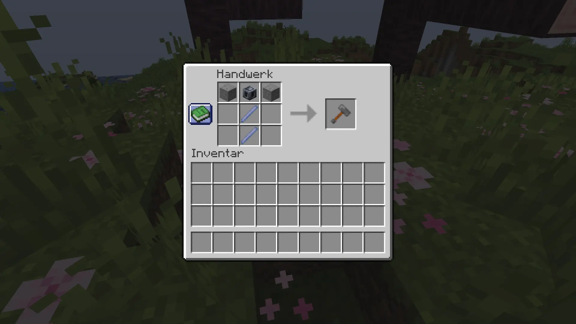 The recipe for the smithing hammer