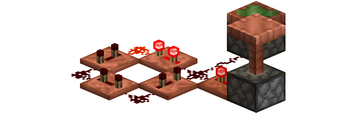 Isometric render of the changed textures