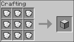 Crafting recipe for the Dye Template Block
