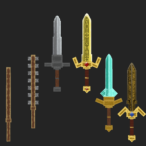 All vanilla swords from wood to netherite.