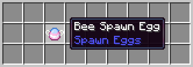 Trans Bee Spawn Egg and Trans Tooltip