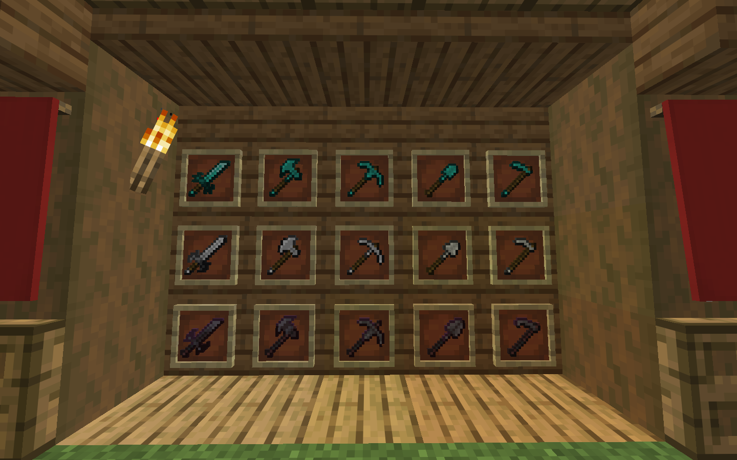 This Image Contain Textures Of Tools i.e Swords , Axe , Pickaxe , Hoe And Shovel