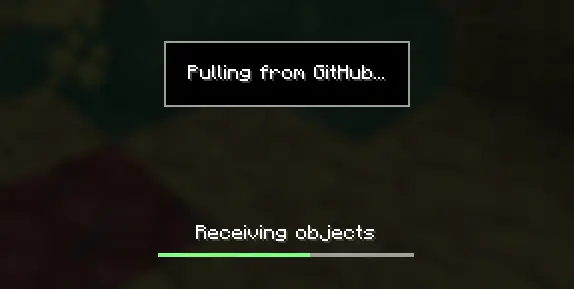 Pulling from GitHub while loading a world