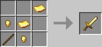 Gold sword recipe