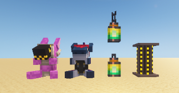 Decorative blocks (developer plushies, lanterns, rtg)