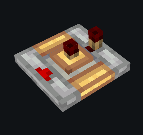 Close up of Analog Computator. Looks similar to the other Redstone Components, like Comparator and Repeater