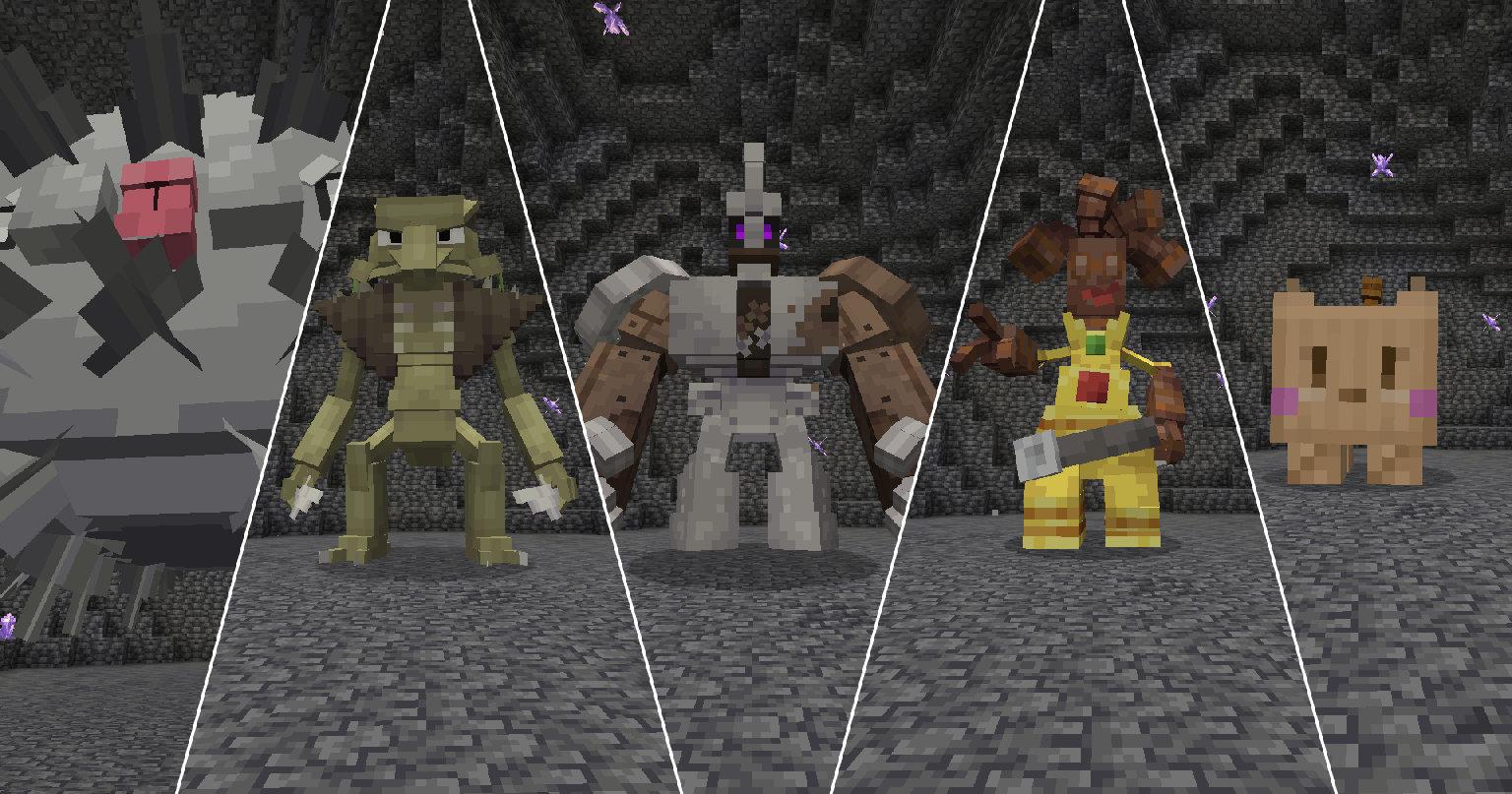 A lineup of various Fakémon on the Server
