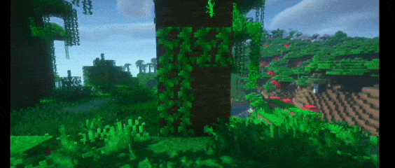 green geckos climbing down tree log