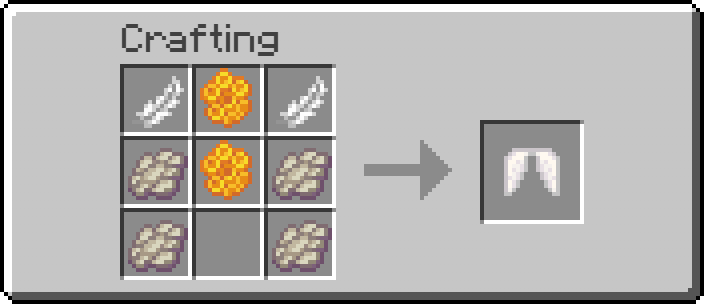 Crafting recipe for the Icarus Wings item.
