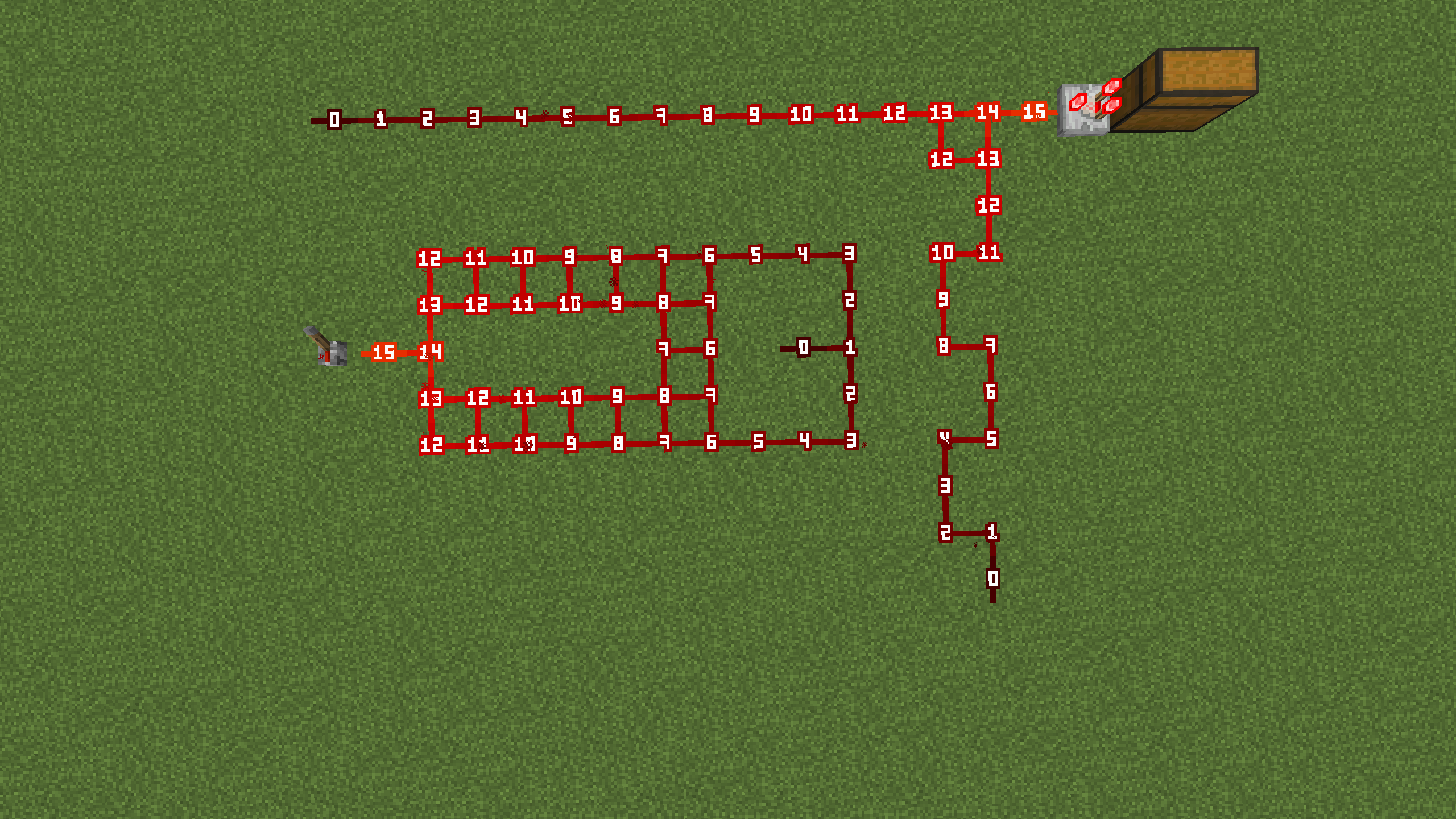 Redstone Power Levels are shown on top of the texture