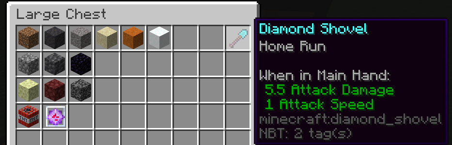 All the blocks that can be launched with a Home Run shovel.
