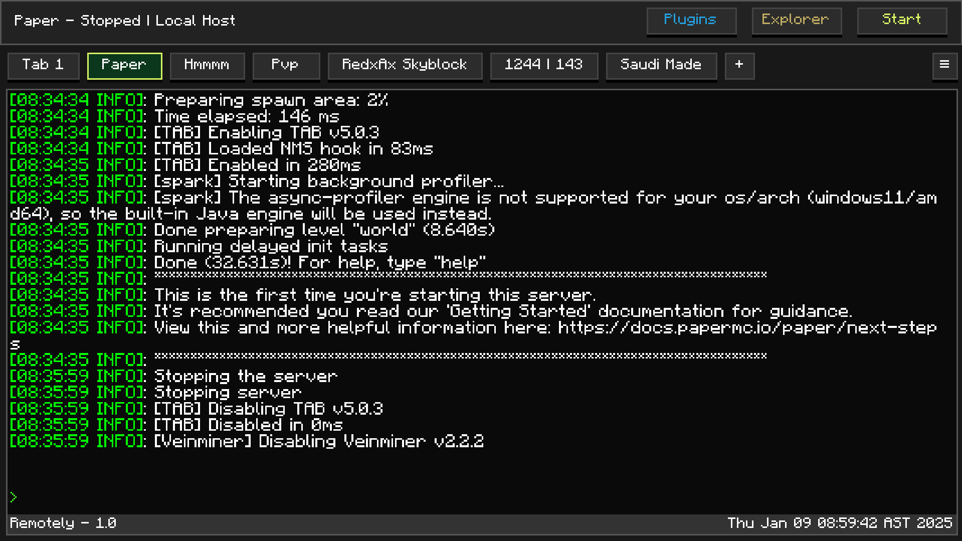 Server Terminal