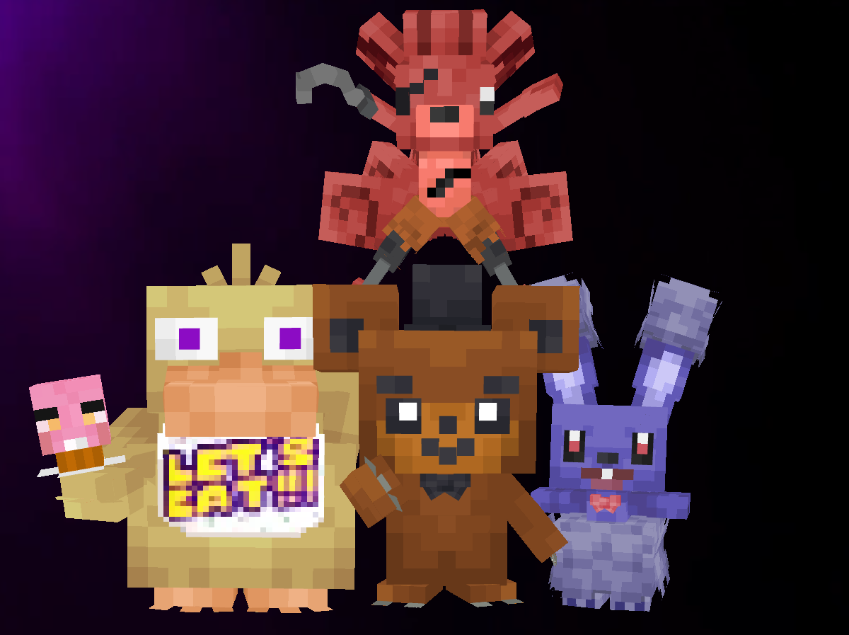 Five Nights at Freddy's Vulpix, Teddiursa, Buneary, and Psyduck