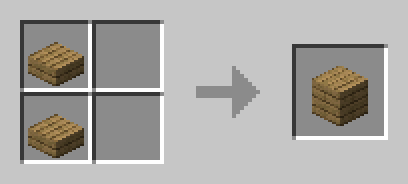 2 slabs placed next to each other vertically to craft 1 block