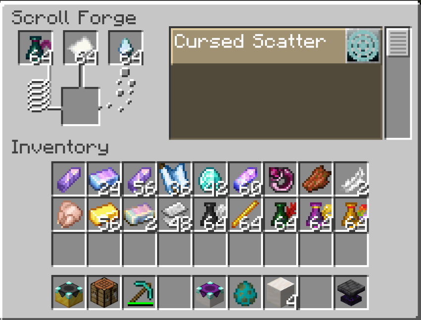 Recipe(Cursed Scatter Spell)