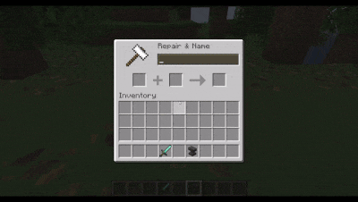 Renaming a diamond sword to change its texture