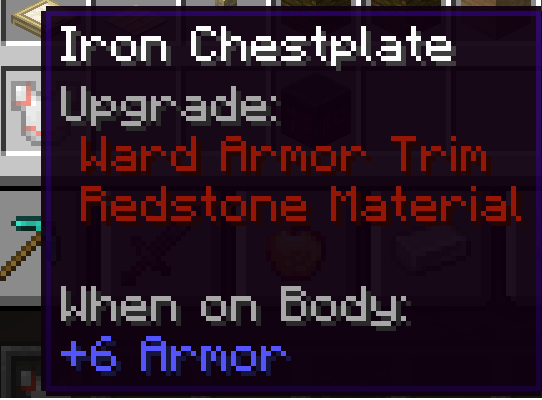 It takes three lines just to describe what trim the armor uses