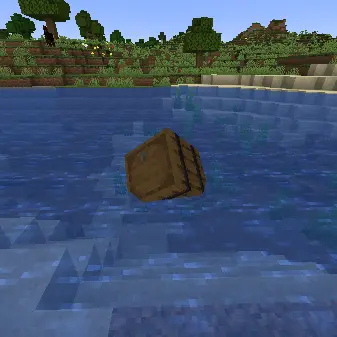 Floating Barrel loot dropped from a plane