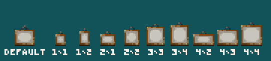 All sizes from 1x1 to 4x4