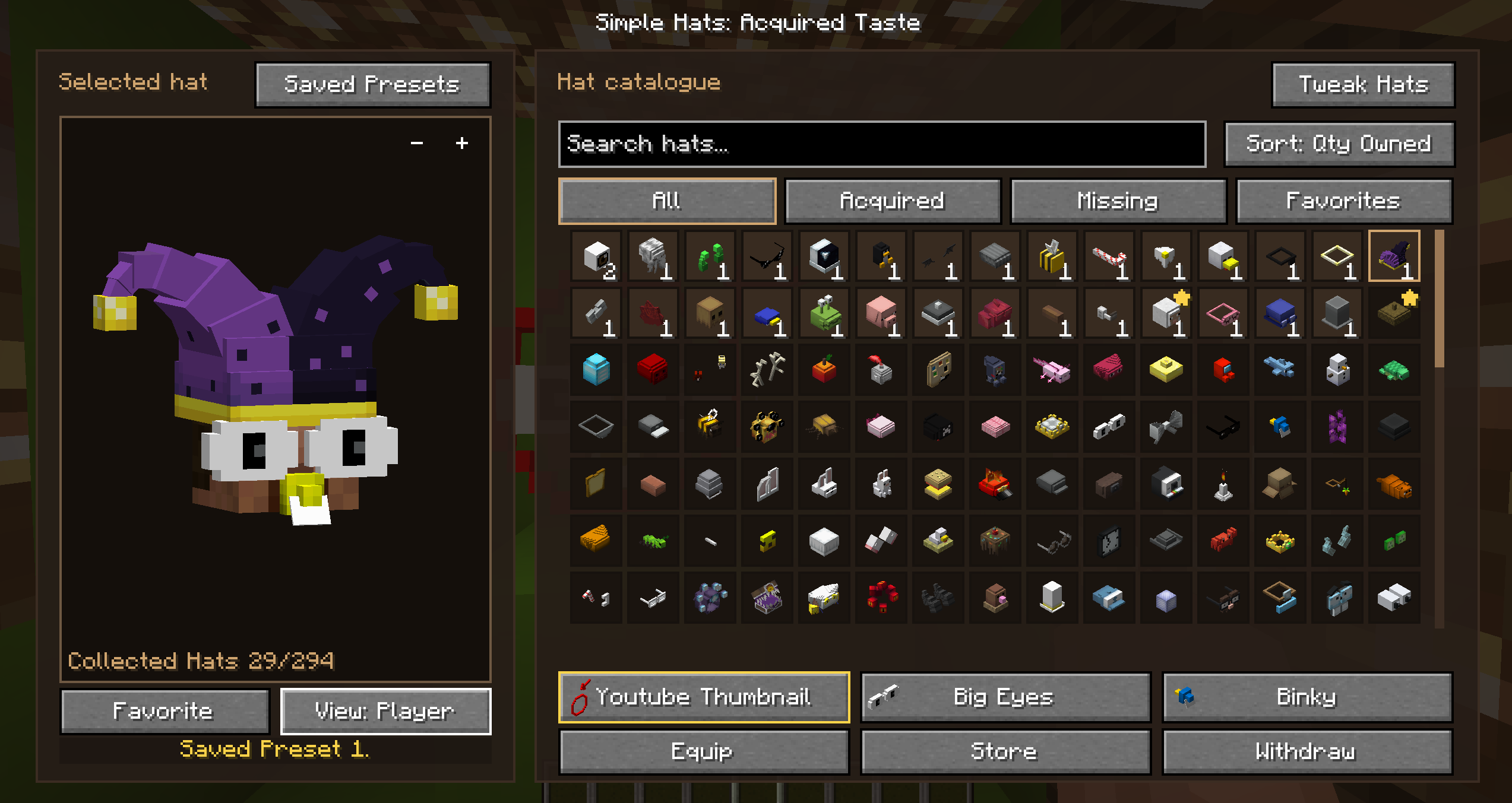 Acquired Taste Catalogue Menu