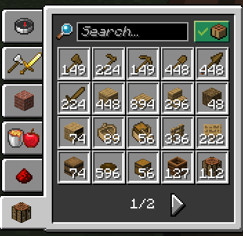Recipe book tab