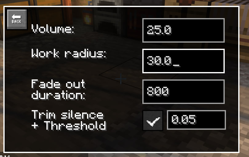 config screen