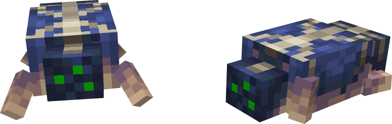 A render of 2 nightmares, one is sitting while the other standing with their head slightly tilted to the camera.