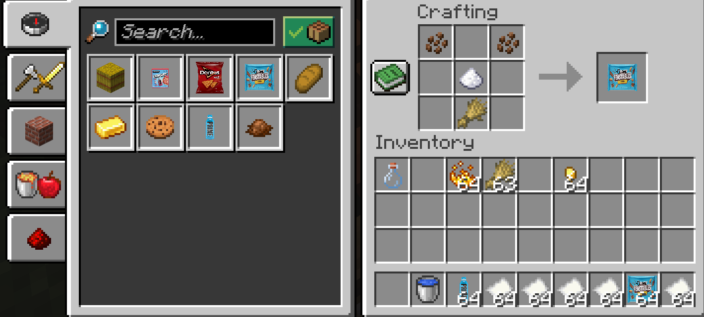 New crafting recipe for Feastables Chocolate.