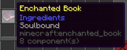 Screenshot of the enchantment in the inventory