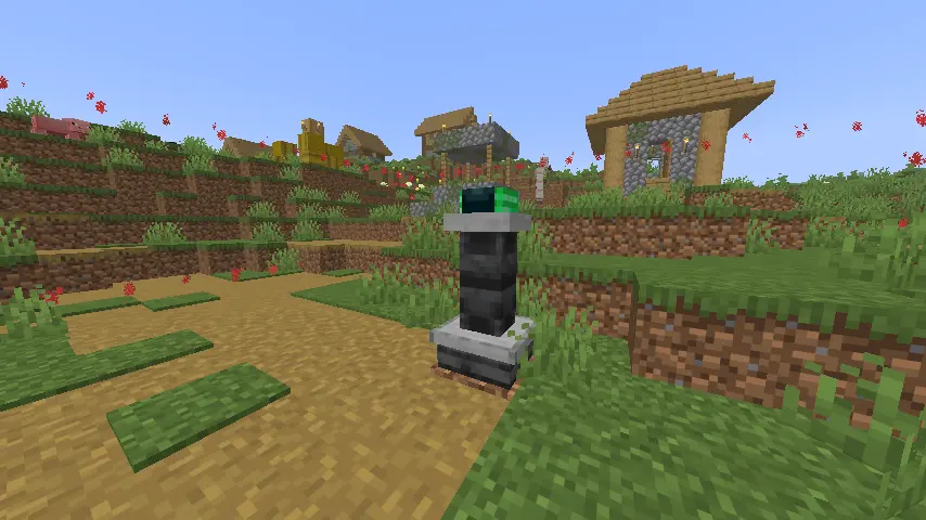Ward Statue naturally generated in a village