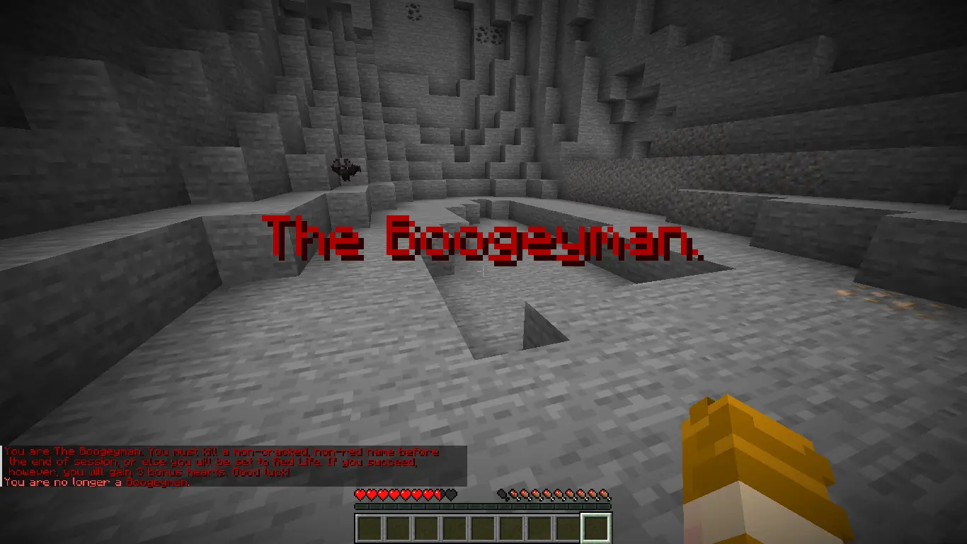 A title telling the player that they are The Boogeyman in red text.
