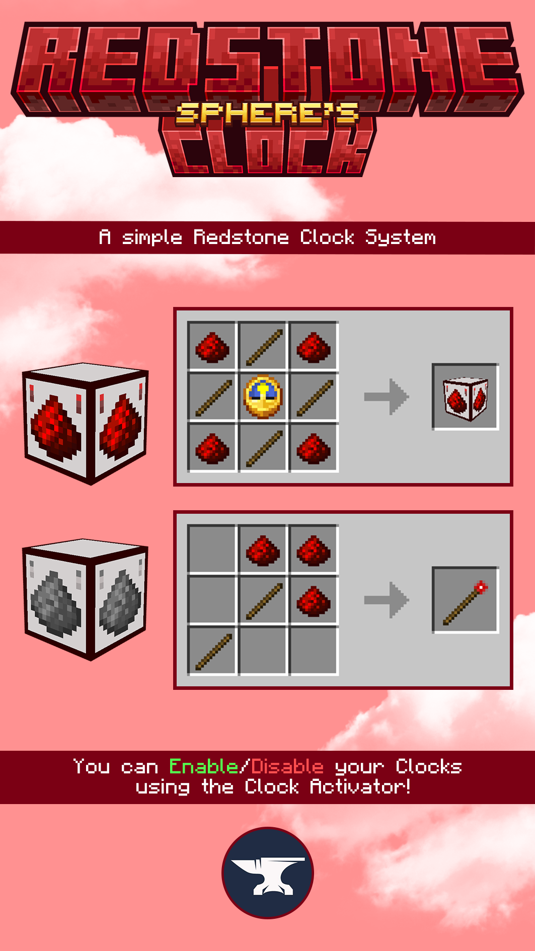 Redstone Clocks and recipes