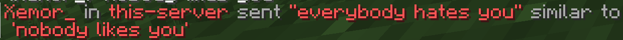 Demonstration of everybody hates you being a banned phrase