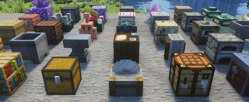 The main Minecraft blocks in PBR