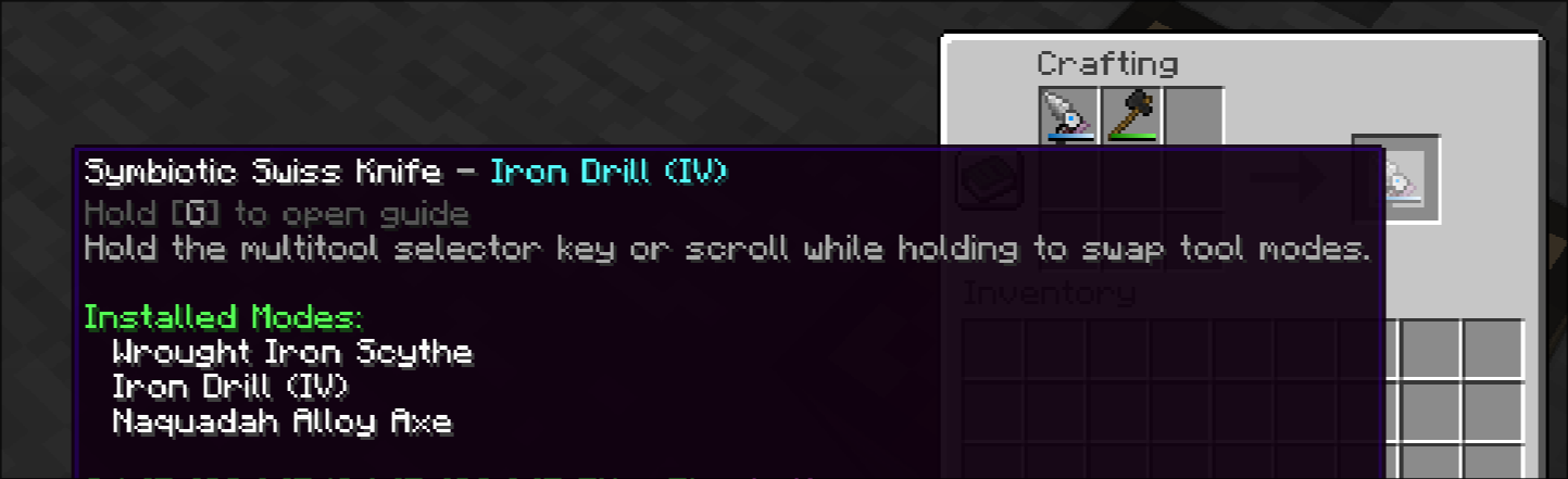 Combining to make a new tool