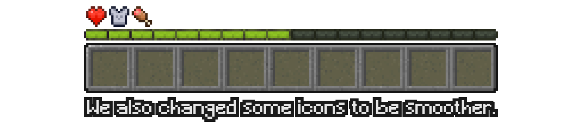 We also changed some icons to make them smoother.
