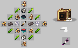 the crafting recipe for the creative physics staff. insane