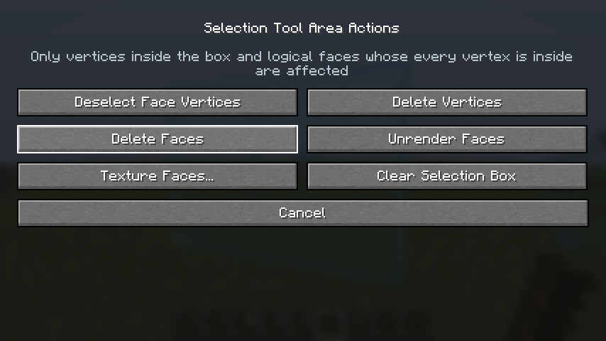 Action menu