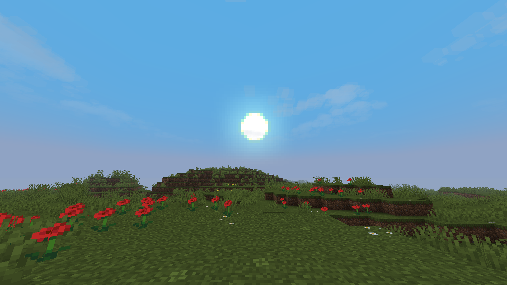 The sun over a small hill