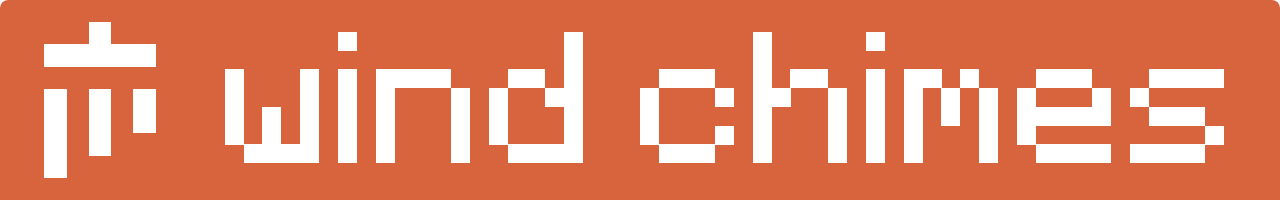 banner with a wind chimes icon and the text "wind chimes"