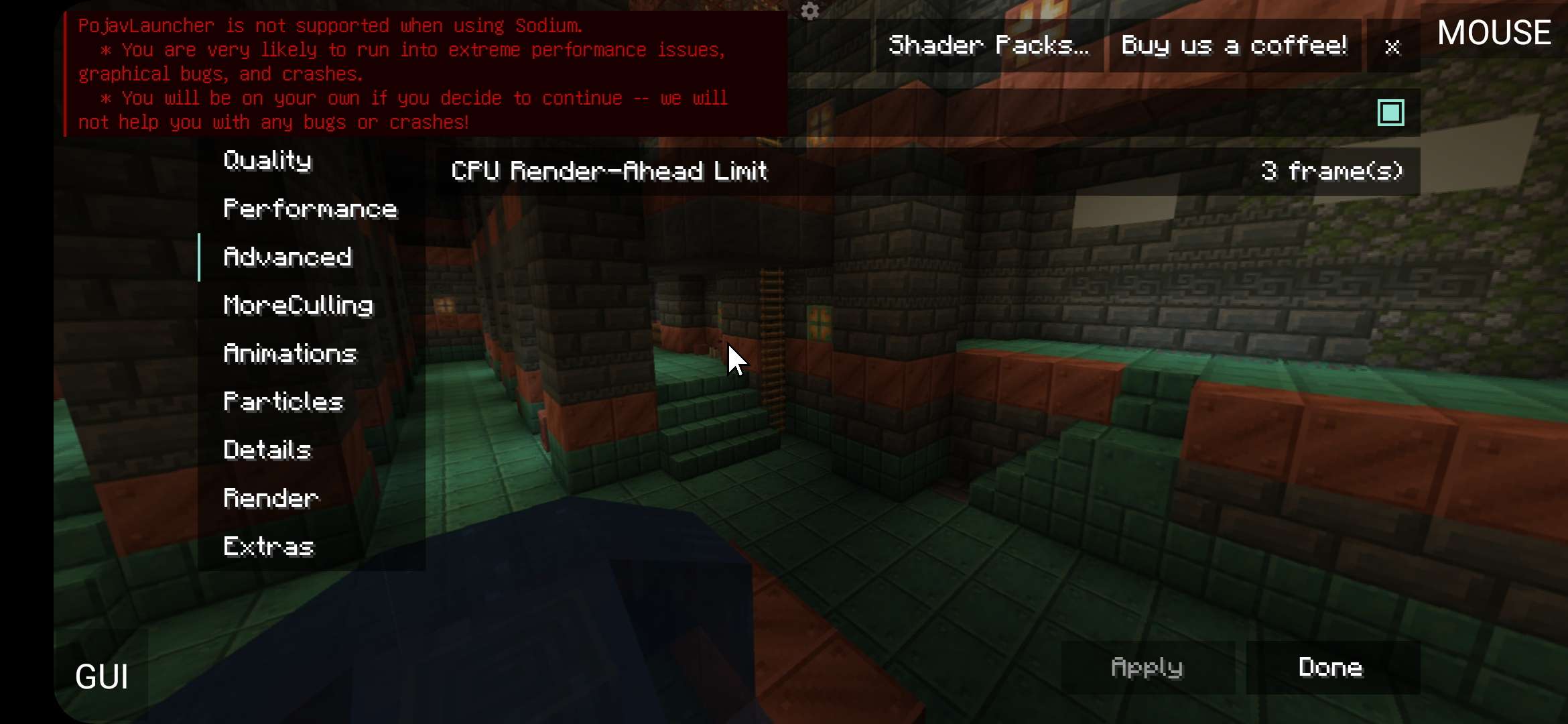 CPU RENDER AHEAD LIMIT SETTING