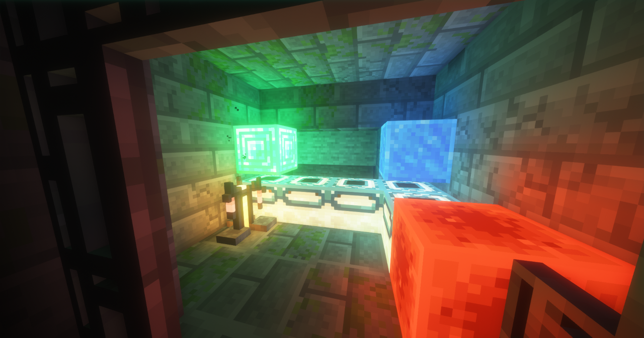 Enjoy the beautiful lighting of dozens of colored blocks