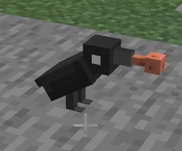 Raven holding lightning rod