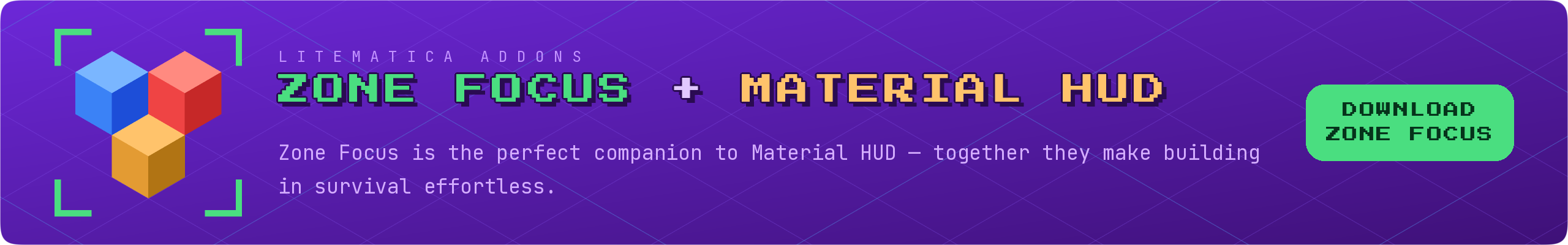 Zone Focus + Material HUD, two Litematica addons that work together