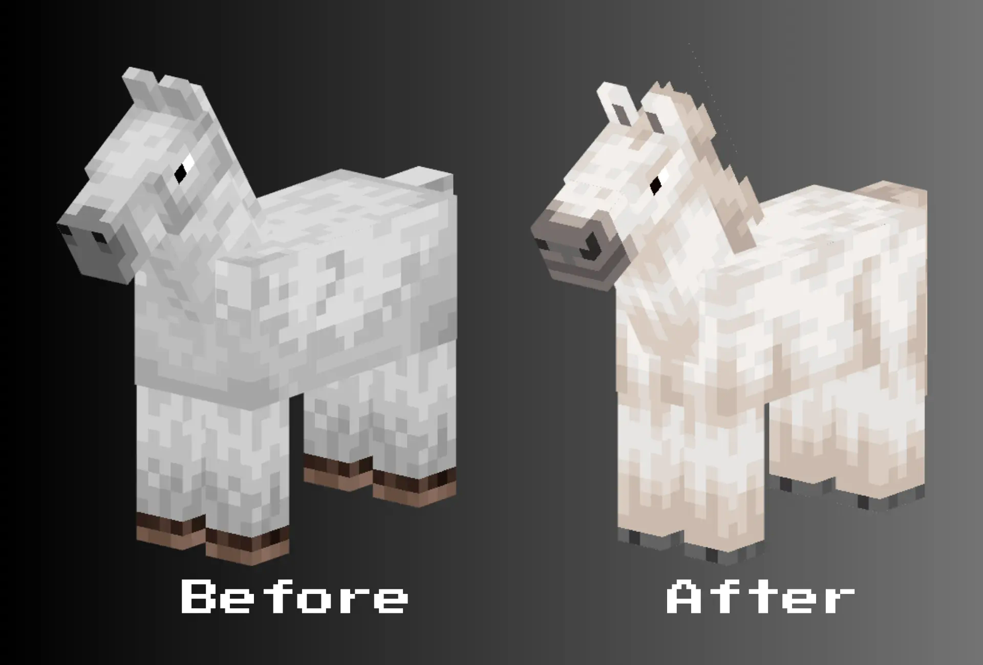 Vanilla Horse vs Prettier Horse