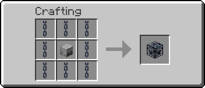 Crafting Recipe for a skeleton spawner