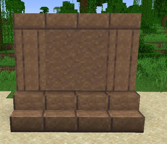 Brown Stained Clay blending in smoothly alongside Mud blocks