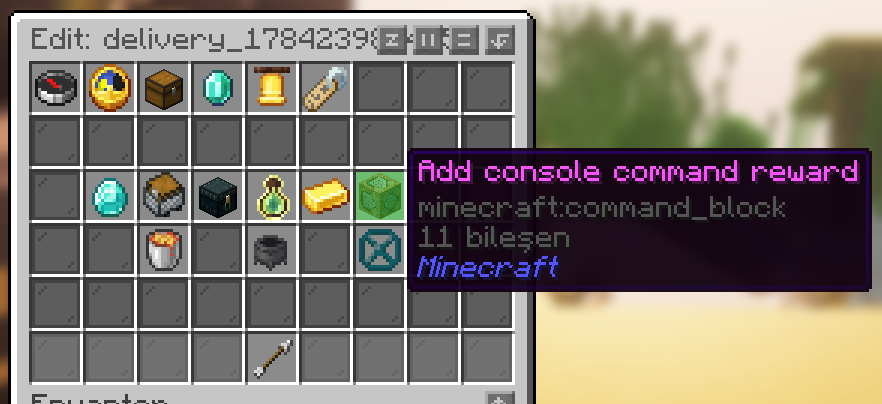 Configure item, experience, command, random-item, and optional Vault economy rewards in-game.